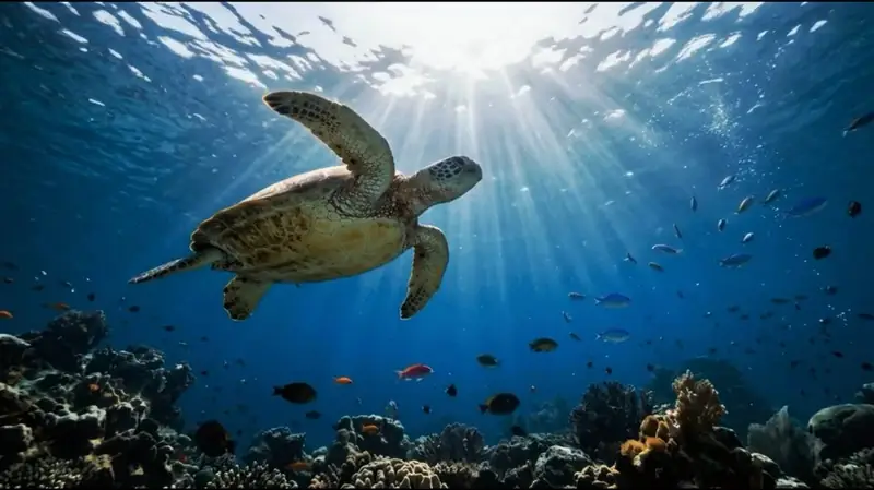 Deep Blue — AI cinematic video (nature, b-roll)